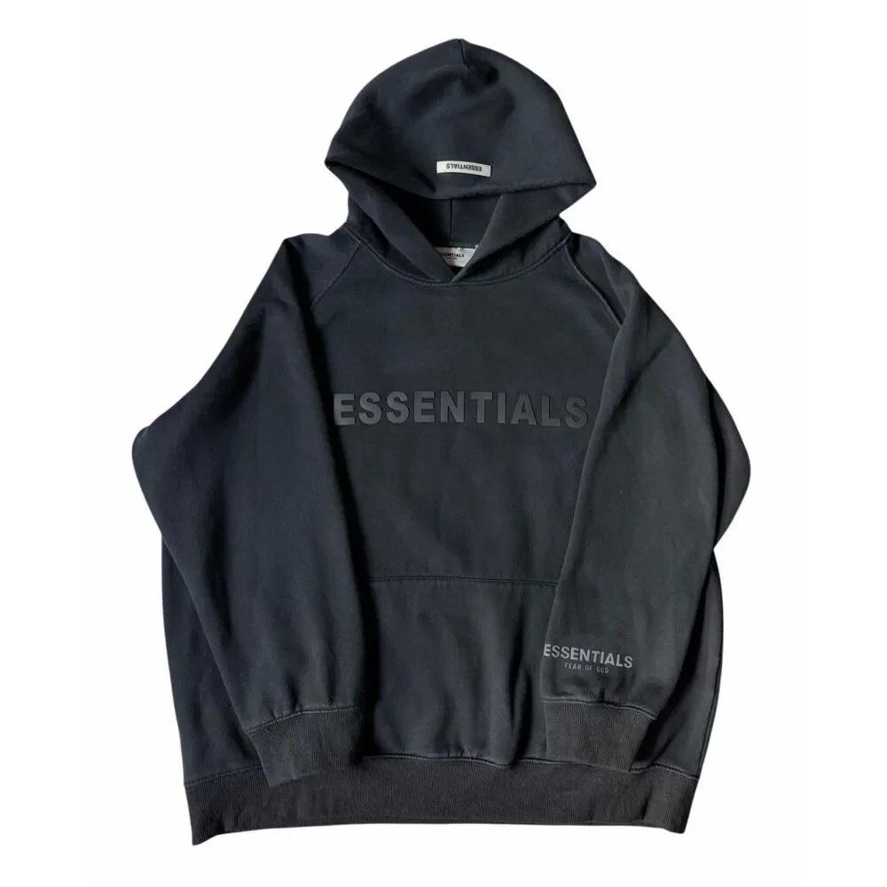 Essentials Fear of God Sweatshirt Pullover Hoodie Black Men’s XL